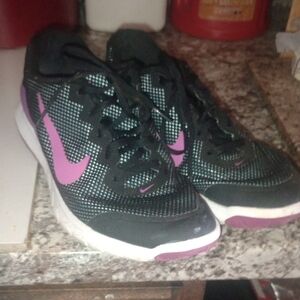 Nike Black and Purple Athletic Shoes